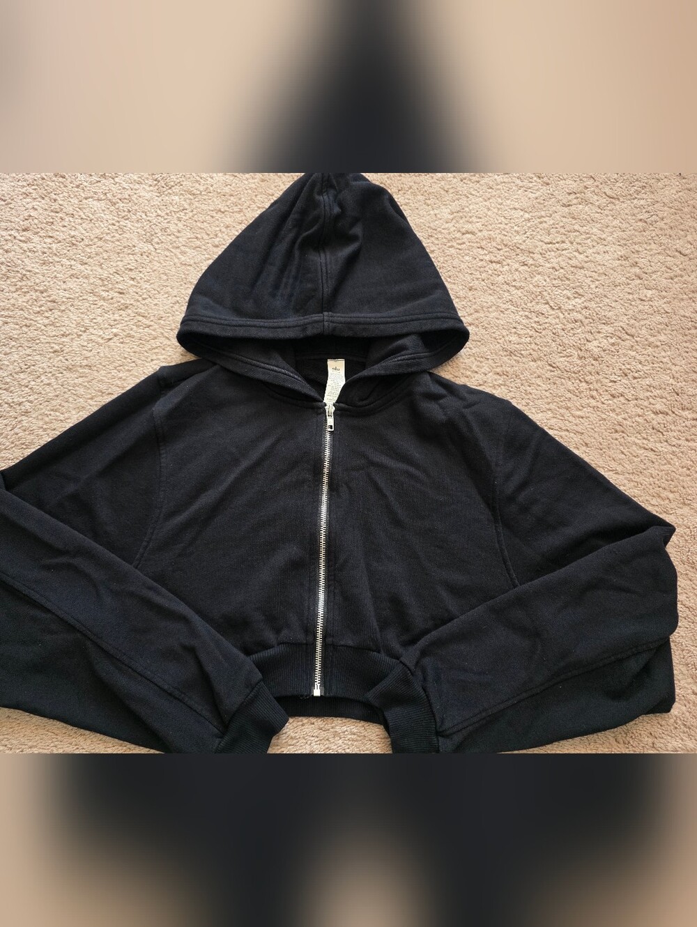 Alo Yoga Sweet Escape Zip Up Hoodie Black Small